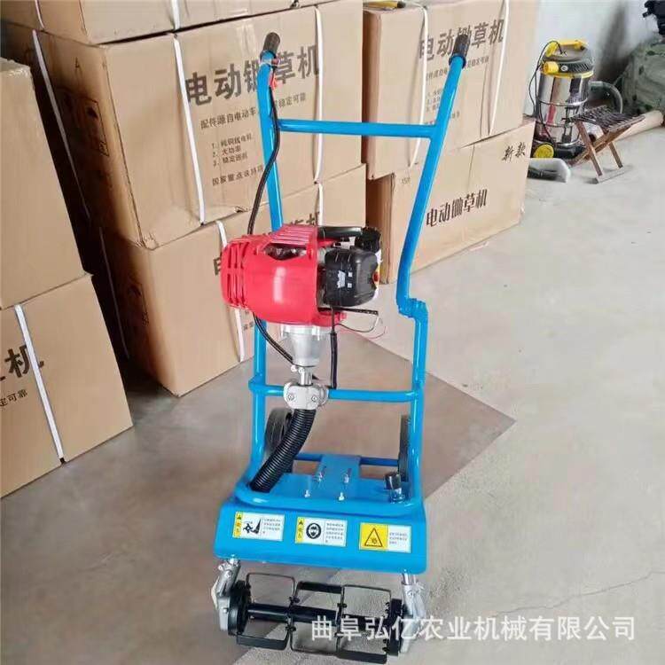 畅销汽油推车锄草机菜园地小型松土机老人手推汽油防缠草割草机