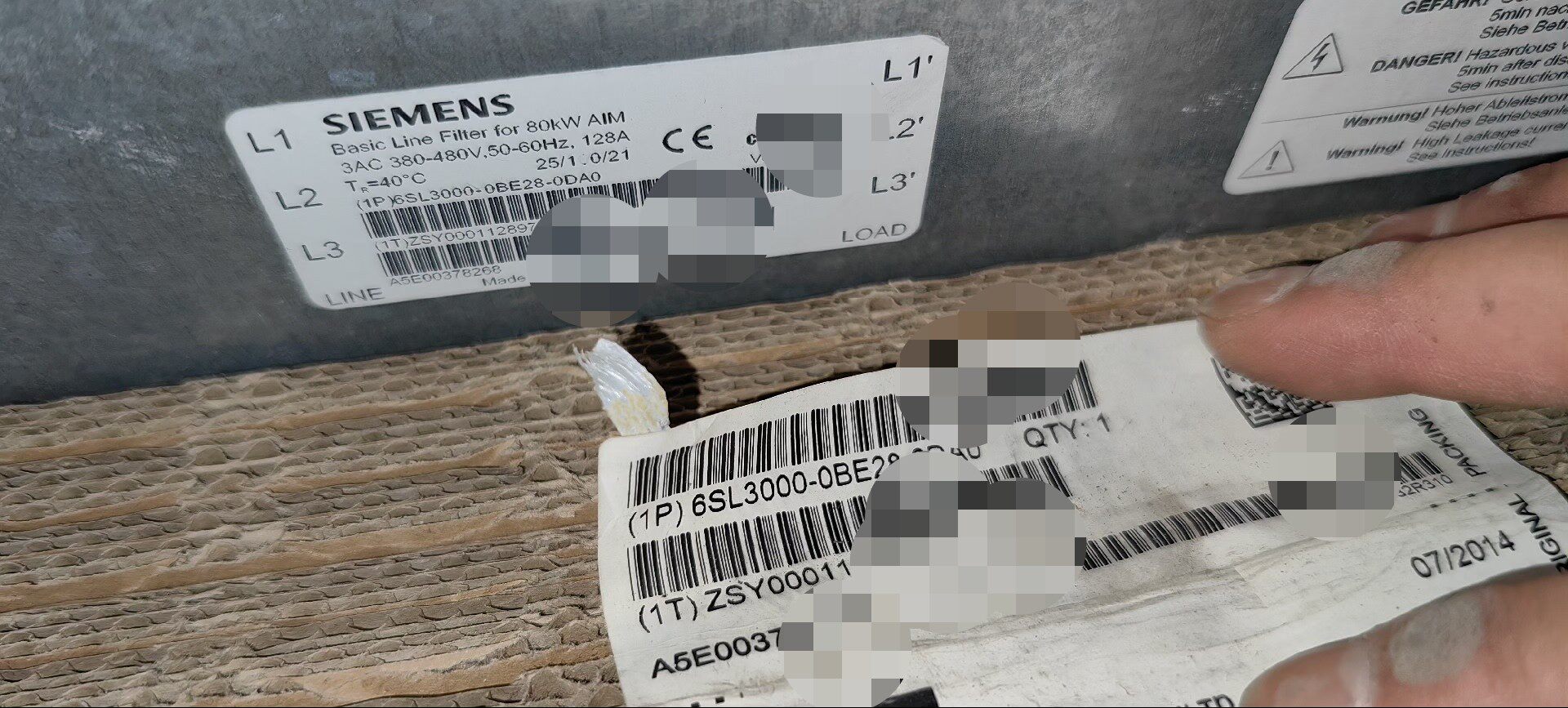 6SL3000-0BE28-0DA0 未使用过的西门子滤波器