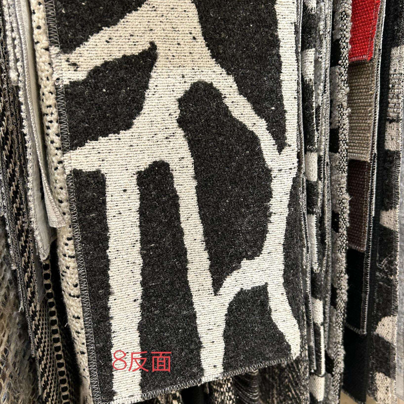 黑白抽象提花布料加厚羊绒沙发布料加厚羊绒沙发布料