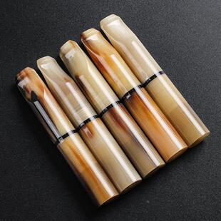 9mm活性碳滤芯烟嘴换芯型过滤器粗细两用男士天然牛角烟嘴过滤嘴