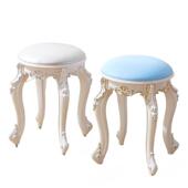 欧式 梳妆台凳子化妆凳软包小圆凳家用椅公主卧室美甲凳古筝凳 美式
