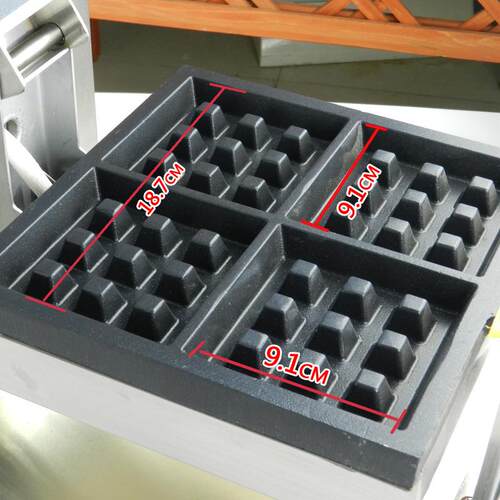 EB-852S商用松饼机方形加厚双面恒温电热方格四片两片华夫饼机
