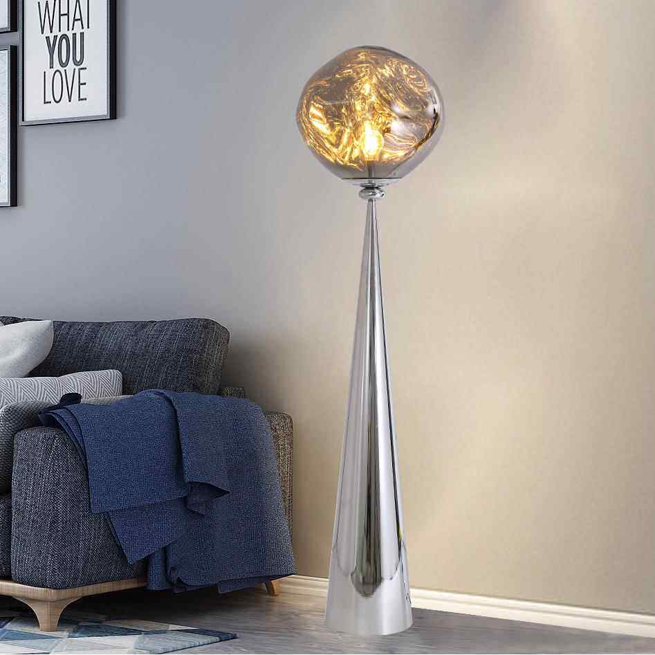 后现代落地灯简约卧室床头创意轻奢客厅样板间立式圆球熔岩立式灯