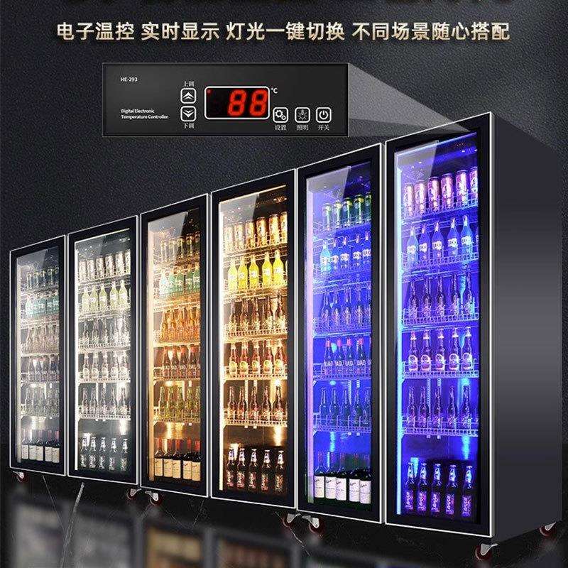 网红酒水柜商用大容量酒吧红酒柜KTV啤酒饮料风冷冷藏立式展示柜
