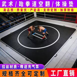充气体操垫摔跤训练气垫空翻拉丝垫拳击瑜伽练功舞蹈操加厚防摔垫