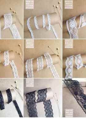 厂家蕾丝花边弹力刺绣服装内衣辅料白色黑色裹胸文胸内衣裤