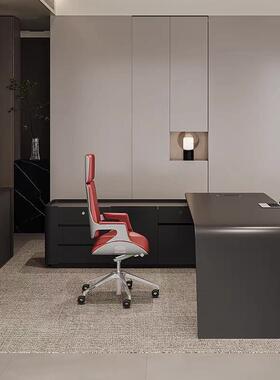 式意极简总裁办公桌SA椅组合现代轻奢老板桌创意简公约事长办董室