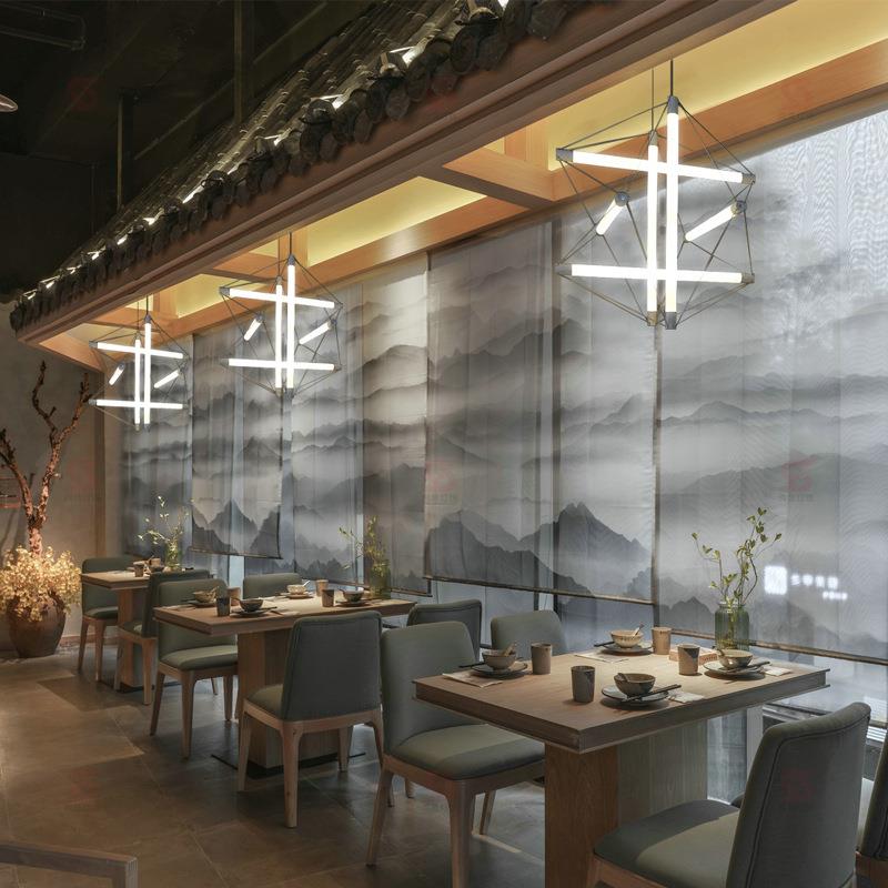 北欧设计师餐厅吊灯前台灯具餐饮店铺商用吧台餐桌灯创意艺术
