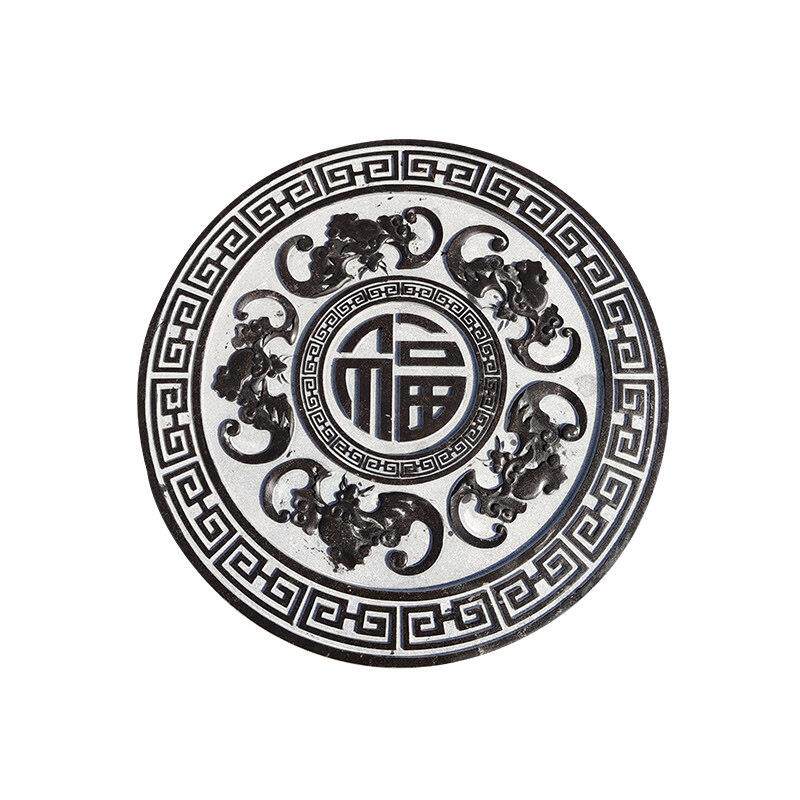 石雕浮雕福字壁画青石彷古别墅庭院地雕汉白玉镂空窗花晚霞红浮雕