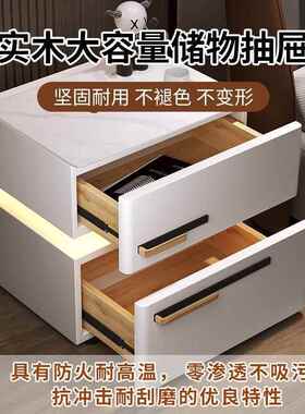 保险柜室体家用床头柜险WMA箱智能卧收纳多功一能无线保充电简约