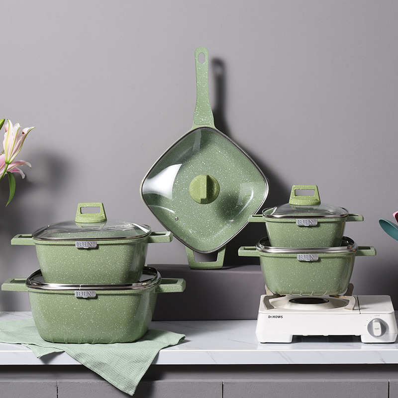 套装 爆家用套 款不粘锅煎锅外销汤锅方形锅