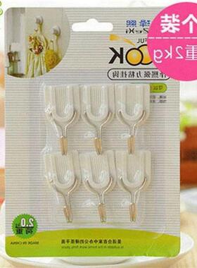 6pcs wall hooks shelf adhesive storage strong hang.