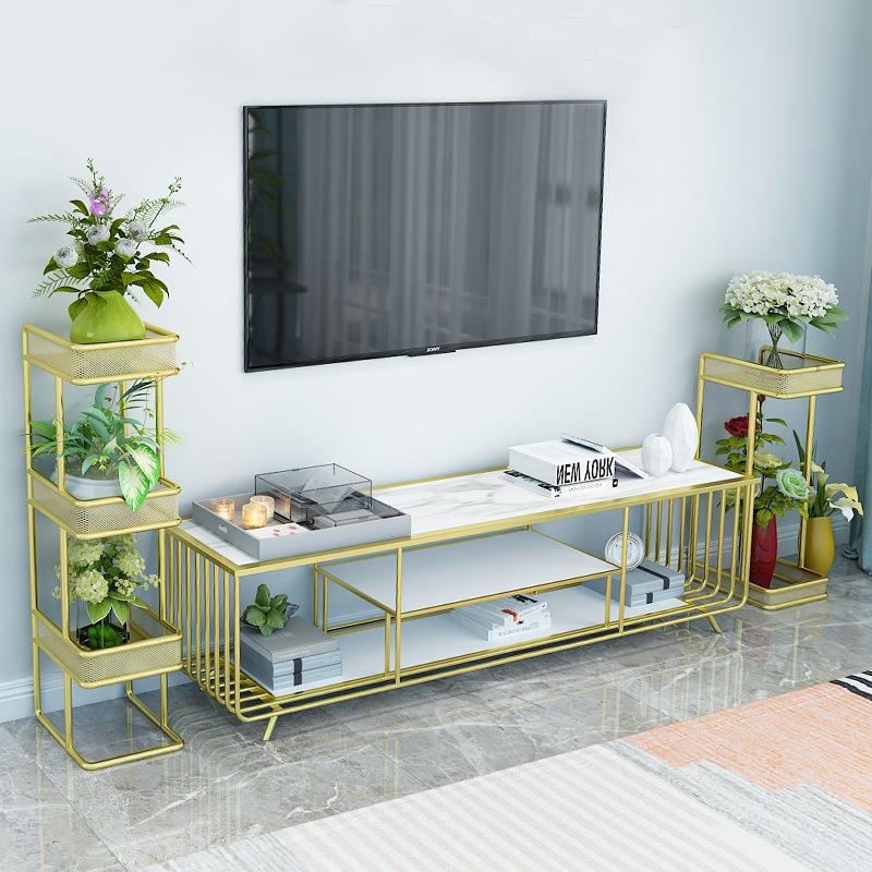 北欧简约大理石电视柜家用客厅落地式机柜酒店网红民宿时尚视听柜