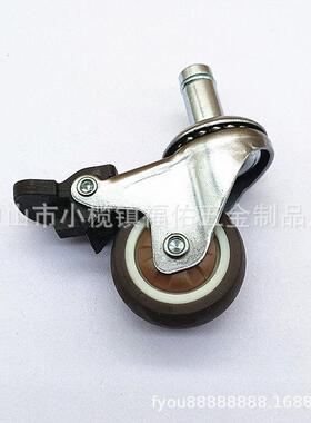 厂家1寸1.25寸1.5寸2寸TPR橡胶脚轮静音大班椅腹肌盘插杆 轮