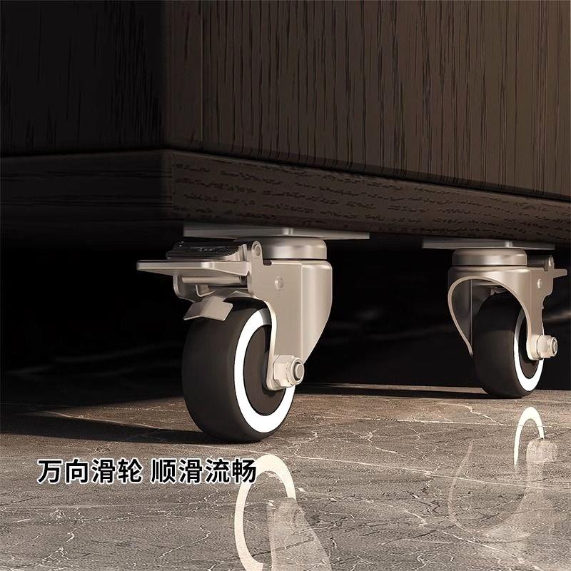 可移动鞋柜带锁家用门口楼道外电梯走廊藤编储物柜带滑轮室外防盗