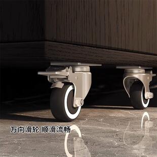 可移动鞋柜带锁家用门口楼道外电梯走廊藤编储物柜带滑轮室外防盗