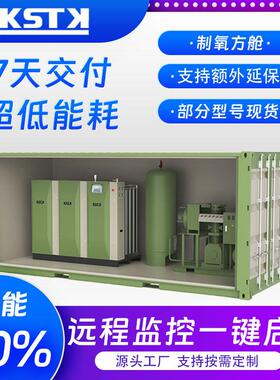 高原弥漫式供氧设备免机房安装20GP和40HQ集装箱氧气设备可选