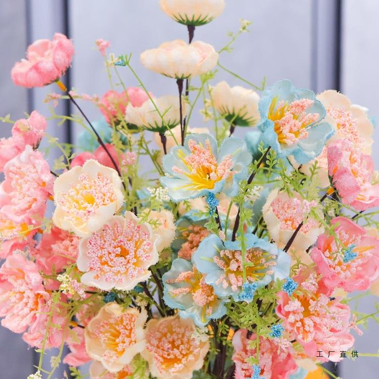 轻奢高餐杜鹃花花仿真摆设假花客厅桌花束装饰插花家居花端艺F967