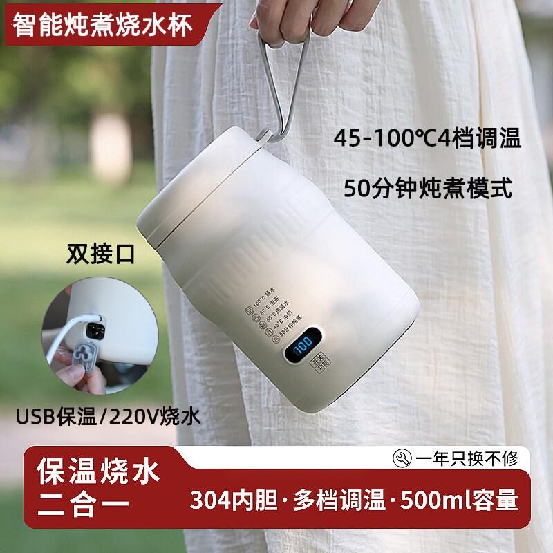便携烧水杯小型外带USB电热水杯迷你电炖杯恒温婴儿调奶器烧水杯
