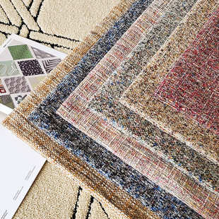 彩面料服装面料粗麻布抱系列立体莫奈沙发枕布料