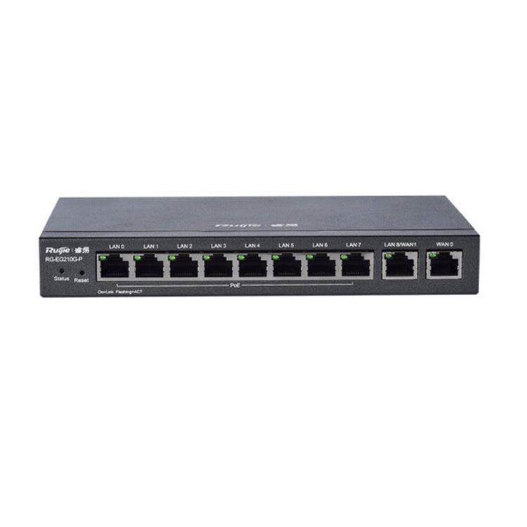 锐捷(Ruijie) 无线AC控制器 RG-EG210G-P 8口千兆POE 待机200