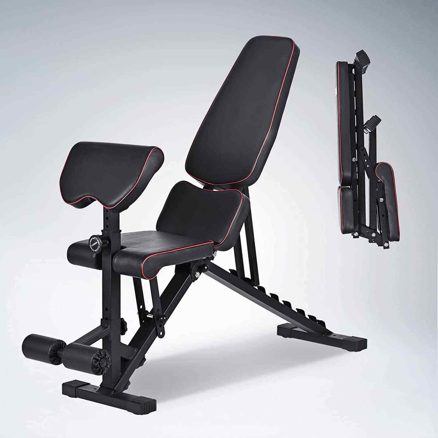 哑铃凳仰卧起坐健身器材家用男专业多功能健身椅腹肌板飞鸟卧推凳