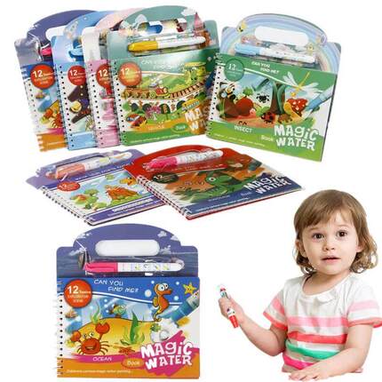 Magical Water Painting Book Toddler Early Education Toys Reu