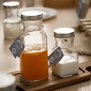 英国kilner玻璃密封罐牛奶果汁空瓶子冷饮料泡菜腌制收纳罐密封瓶