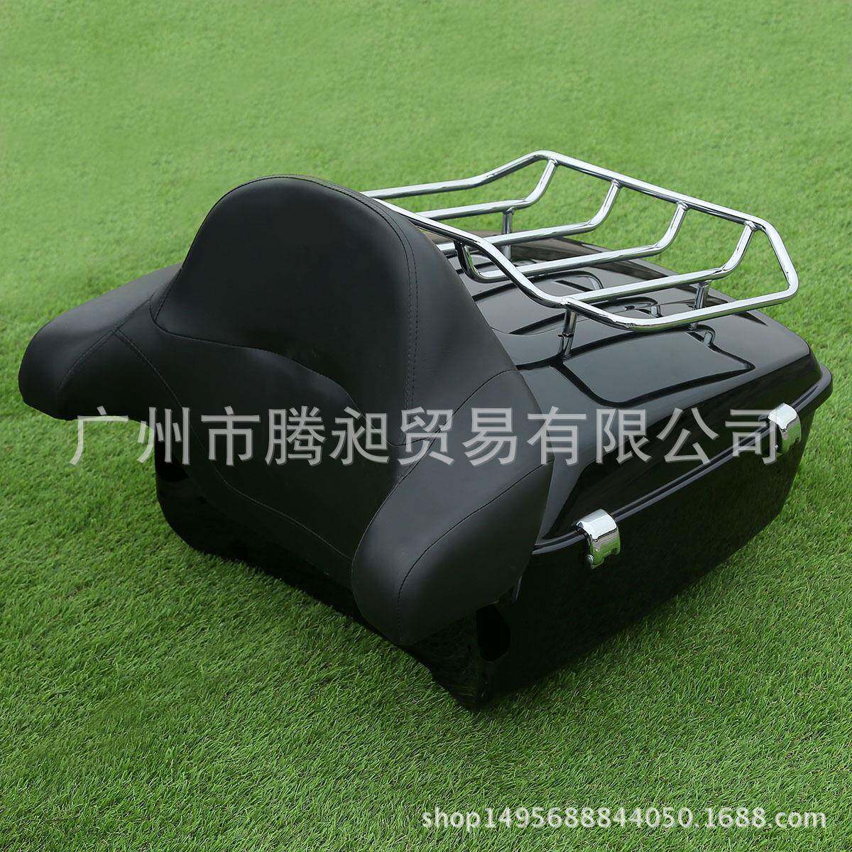 摩托车加高款后备箱 尾箱+货架+靠背垫 边箱 出口