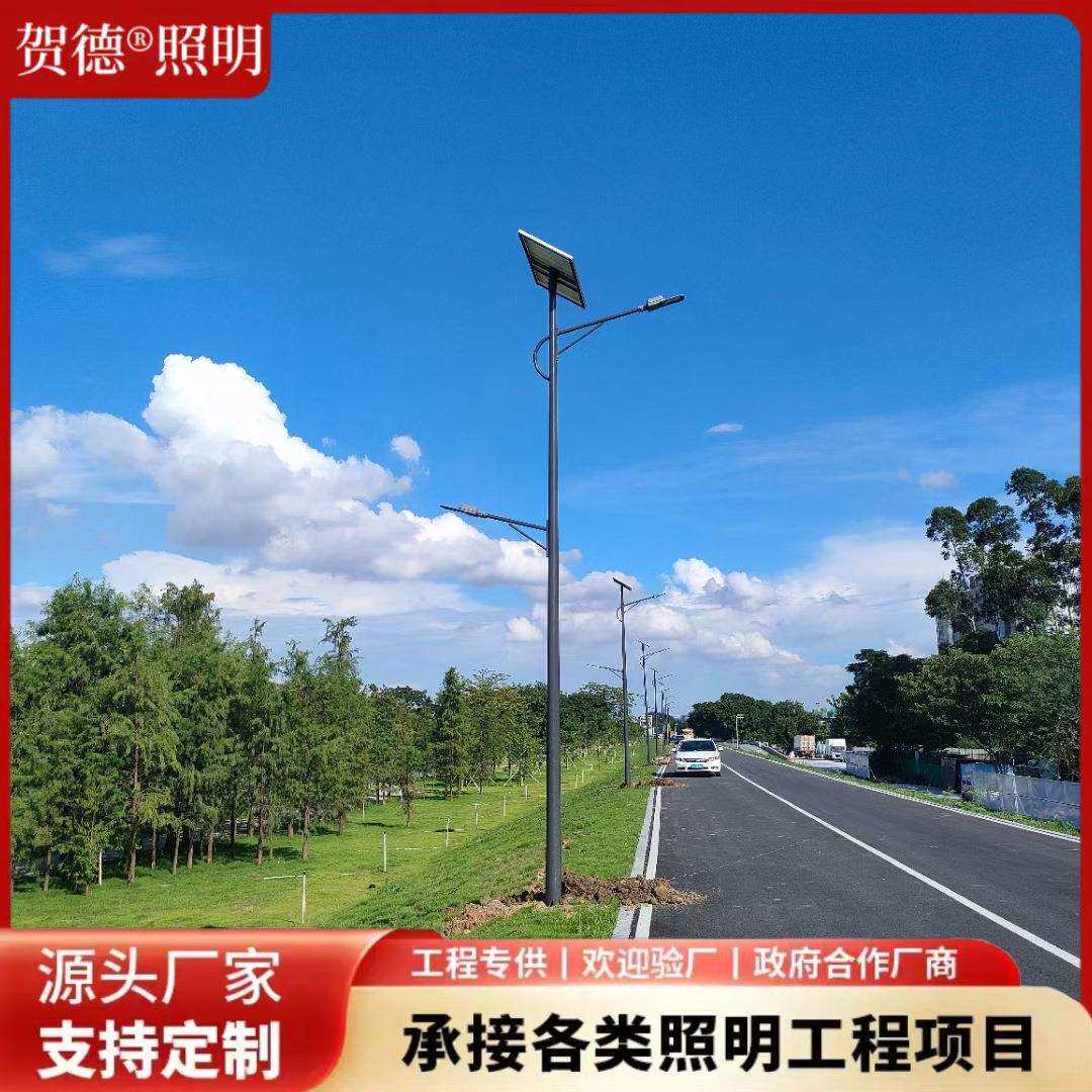 新农村6米太阳能路灯户外庭院照明灯市政工程led高杆超亮防水