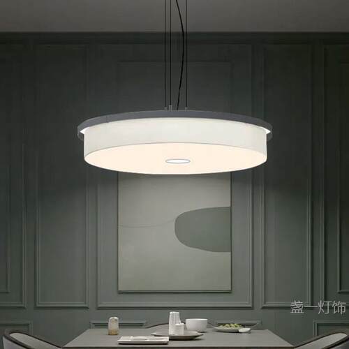 现代简约餐厅吊灯极简茶室吧台吊灯民宿个性餐饮设计师款布艺灯具