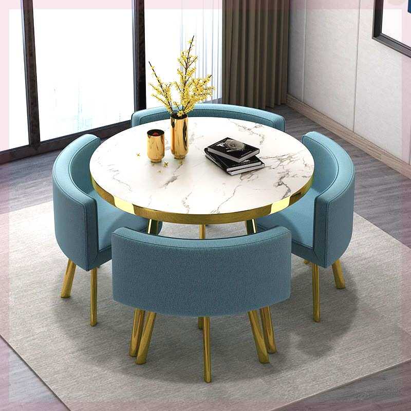 J浹1简约售楼部洽谈接待桌椅组合小圆桌子咖啡厅奶茶店桌椅小户型