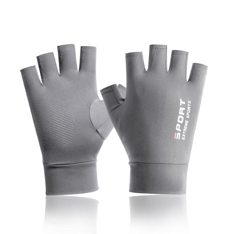 夏季男冰丝开车指路钓鱼防晒手套