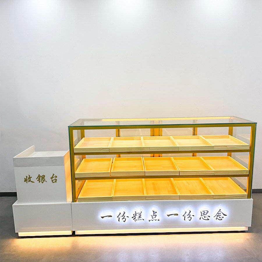 中式糕点展示柜木质蛋糕柜面 面包柜玻璃柜食品柜桃酥柜点心烘焙