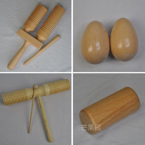 双响筒沙锤沙筒木鱼高低梆子儿童奥尔夫打击乐器家用音乐启蒙教具