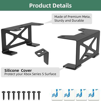 桌下金属存储支架,桌下电脑支架桌面支架兼容XboxOneS/X,Xbox