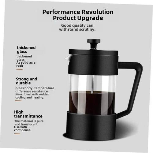 600ml Stainless Steel French Press Coffee Maker tea Pot 304