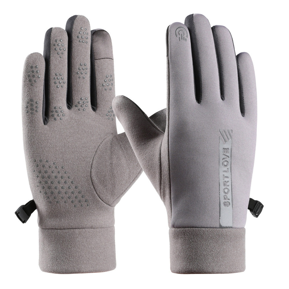 户外徒步防水登山手套男滑雪骑行钓鱼秋冬季防风保暖透气跑步女士