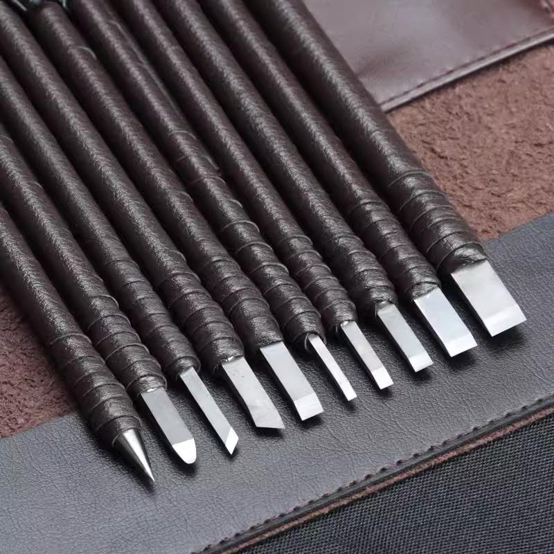 钨钢篆刻刀超硬手工石刻印章章木雕硬质合金全套刻字篆刻工具套装