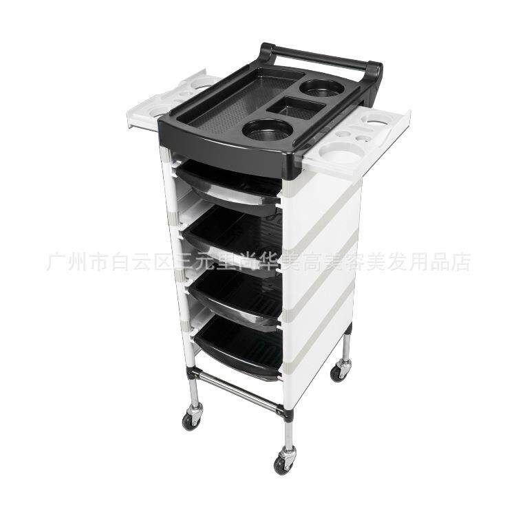 复古美发推车美发工具车发廊手推车理发店发型师专用的杠子车染烫