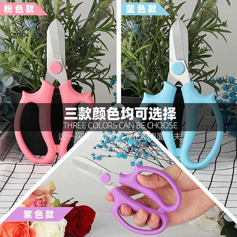 彩色花园剪花艺花店鲜花修剪枝园艺插花工具不锈钢日小清彩新系系