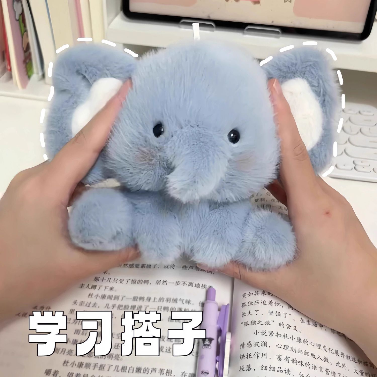 可爱桌伴娃娃摆件毛绒玩具桌面陪伴玩偶学习搭子女友生日圣诞礼物