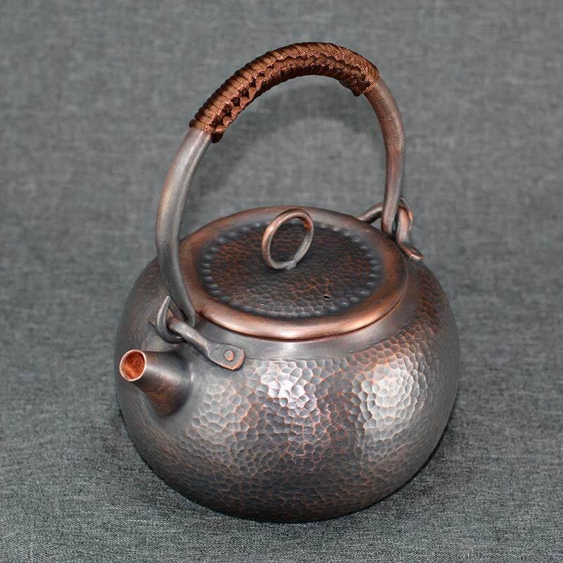 纯紫铜加厚手工铜壶烧水壶中式客厅功夫茶壶具泡茶煮沏茶电陶复古