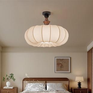 式 布艺卧浪漫房法间吸顶灯饰复古美学813南瓜 古中南洋风室灯日式