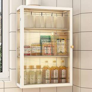 浴室侧边挂柜卫生间收纳一体柜网红墙上置物架储物柜壁龛两层架子