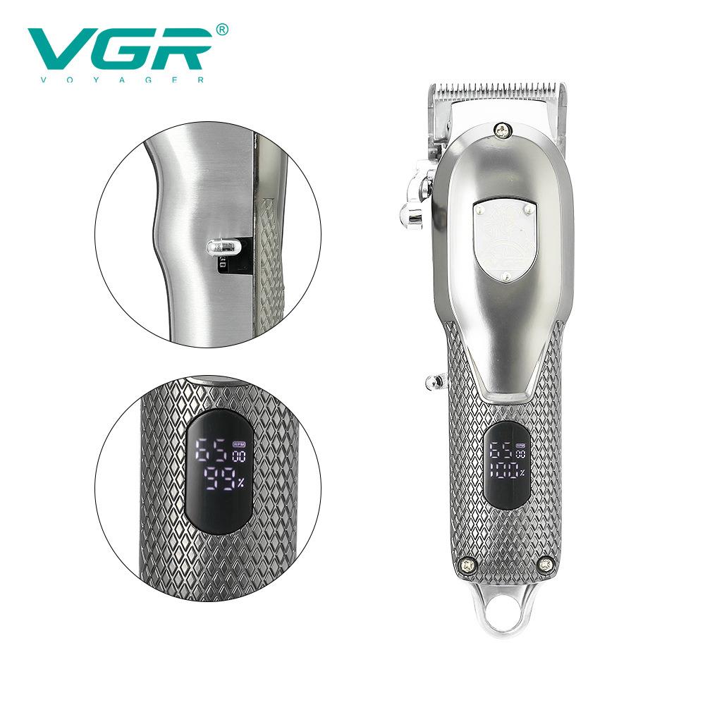 新款直销VGR276渐变推剪油头复古电推子专业剃头刀理发器液晶理发
