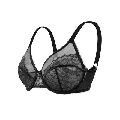 Floral Lace Underwire Unlined Unpadded Mesh Breathable Pad