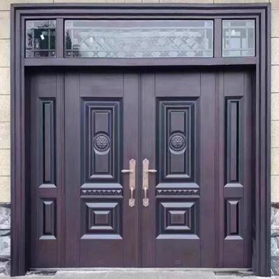 别锌合金房墅大门双开门农村建入户门防410盗门自进户家用乡村对