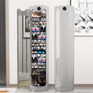 新款 柜家用门口高立式 鞋 架圆形圆柱 2025智能杀菌消毒创意旋转鞋