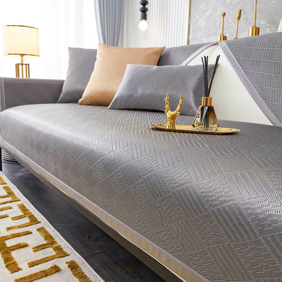 夏天冰丝沙发垫凉席轻奢高级感2025新款夏季防滑专用皮坐垫子夏用